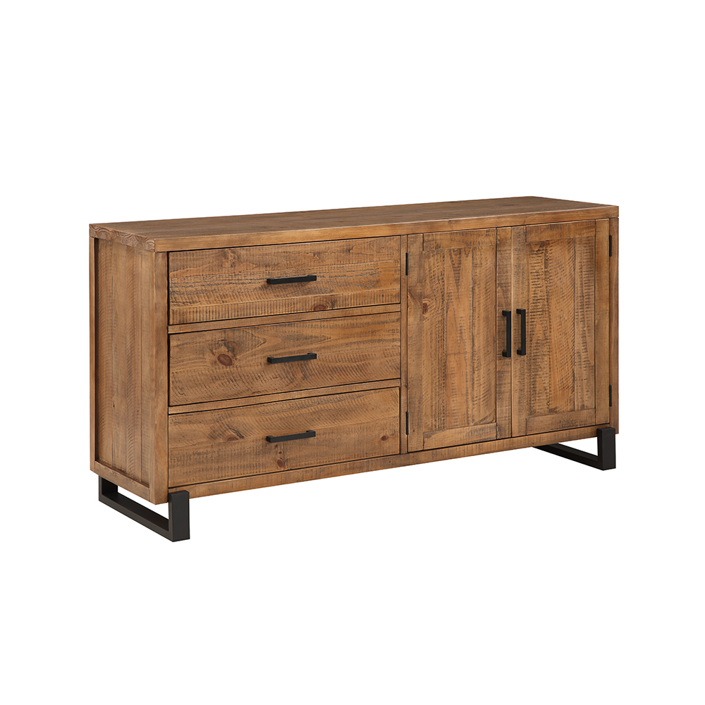 Barnsbury Rustic 2 + 3 Sideboard Self Assembly Oak World