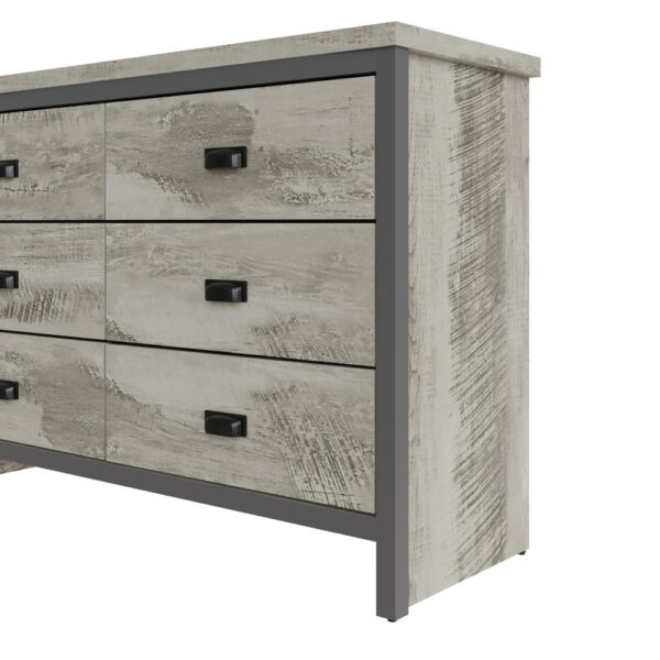 Fenway 6 Drawer Chest of Drawers | Grey | Self Assembly