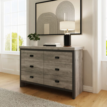Fenway Grey 6 Drawer Chest