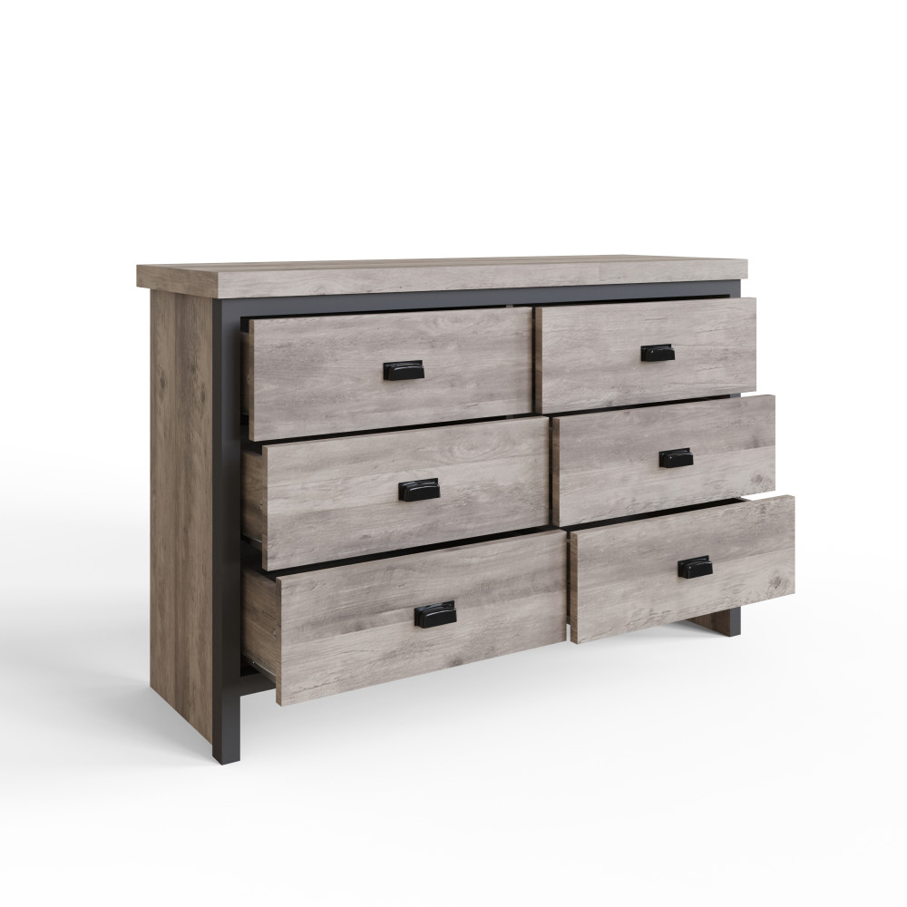 Fenway Grey 6 Drawer Chest