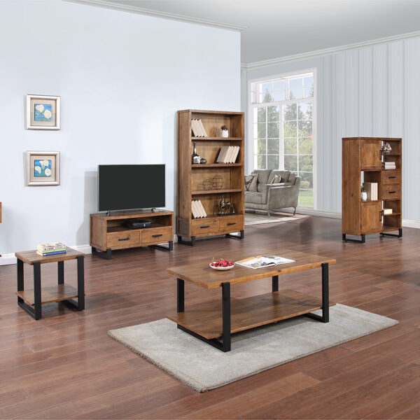 Barnsbury Oak Rustic High Bookcase | Self Assembly