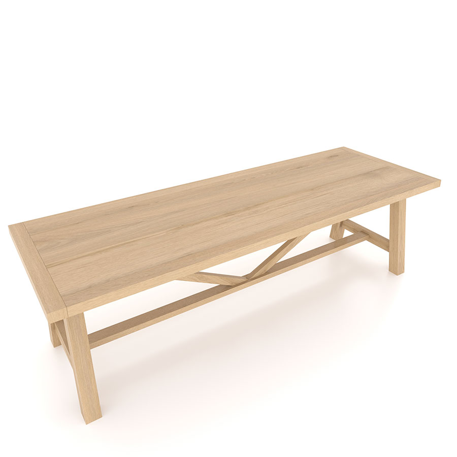 Levico 2.6m Dining table Assembly Required Oak World
