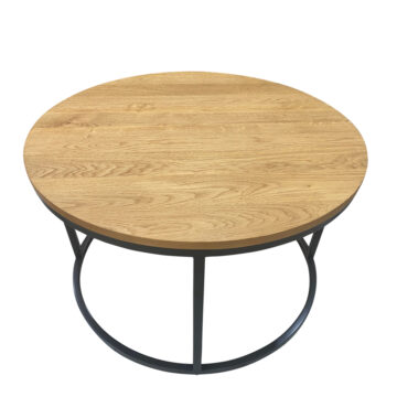Ares Black Round Coffee Table | Assembled