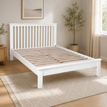 Geneva White 4'6 Double Bedframe