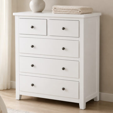 Geneva Painted 2+3 Drawer Chest - White | Assembled