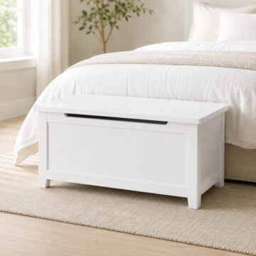 Geneva Painted Blanket Box - White | Assembled