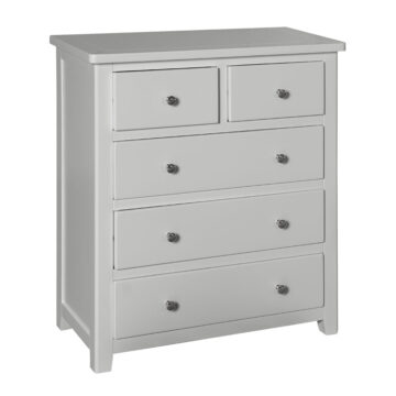 Geneva Painted 2+3 Drawer Chest – Grey | Assembled