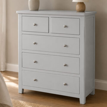 Geneva Painted 2+3 Drawer Chest - Grey | Assembled