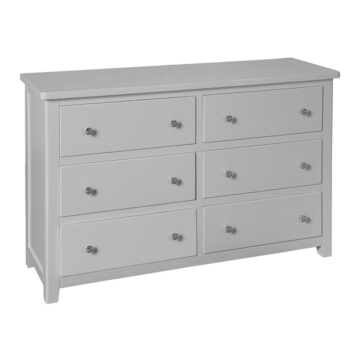 Geneva Grey 6 Drawer Wide Chest | Assembled