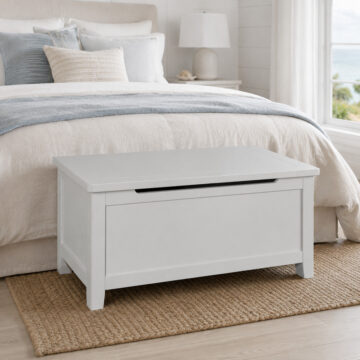 Geneva Grey Blanket Box | Assembled