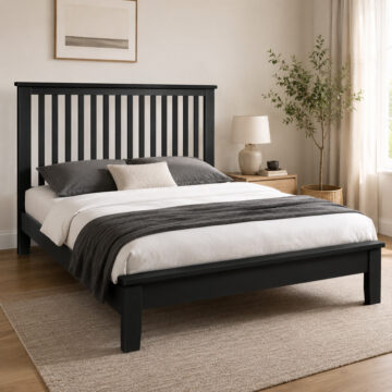 Geneva Black 4'6 Bedframe