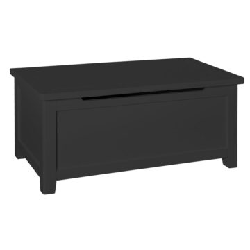 Black Geneva Painted Blanket Box – Charcoal | Assembled