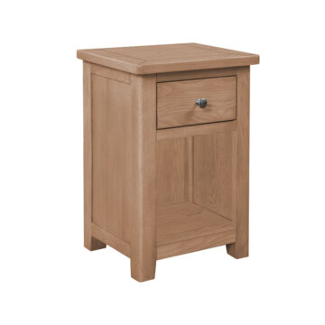 Geneva 1 Drawer Bedside Table | Oak Finish | Assembled