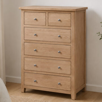 Geneva Oak 2+4 Drawer Chest | Assembled