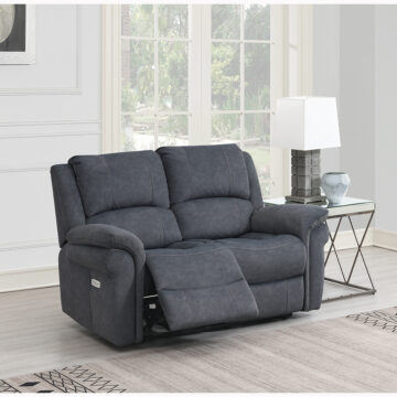 Callahan Electric Recliner 2 Seater Grey Sofa