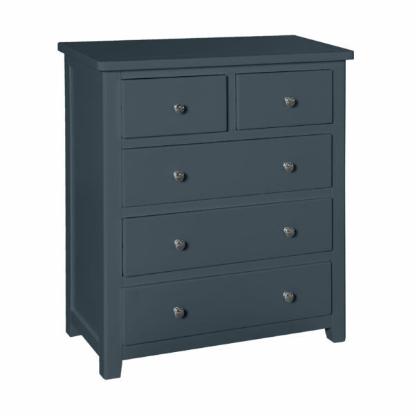 Geneva Painted 2+3 Drawer Chest - Blue | Fully Assembled