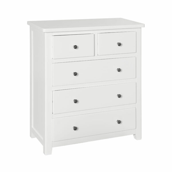 Geneva Painted 2+3 Drawer Chest - White | Fully Assembled