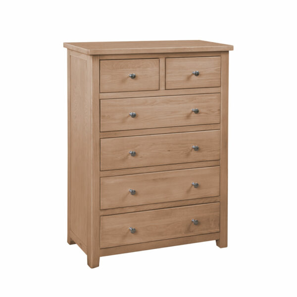 Geneva Oak 2+4 Drawer Chest | Fully Assembled