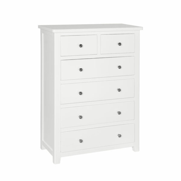 Geneva Painted 2+4 Drawer Chest - White | Fully Assembled