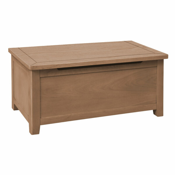 Geneva Oak Blanket Box | Fully Assembled