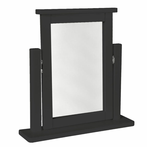 Black Geneva Painted Dressing Table Mirror - Charcoal