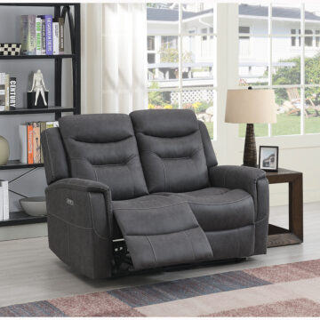 Kingsley Electric Recliner 2 Seater Grey Sofa