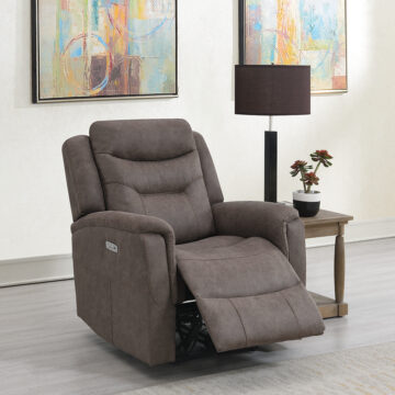 Kingsley Electric Recliner Brown Armchair