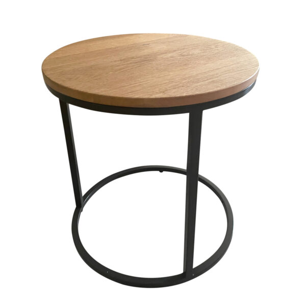 Black Ares Round Nest of Lamp Tables | Fully Assembled