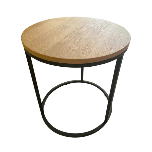 Black Ares Round Nest of Lamp Tables | Fully Assembled