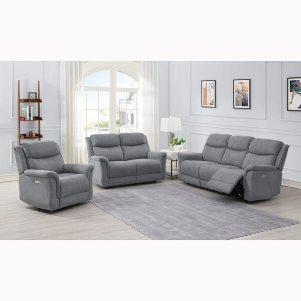 Wexford 3+2 Seat Electric Recliner Grey Sofa Set