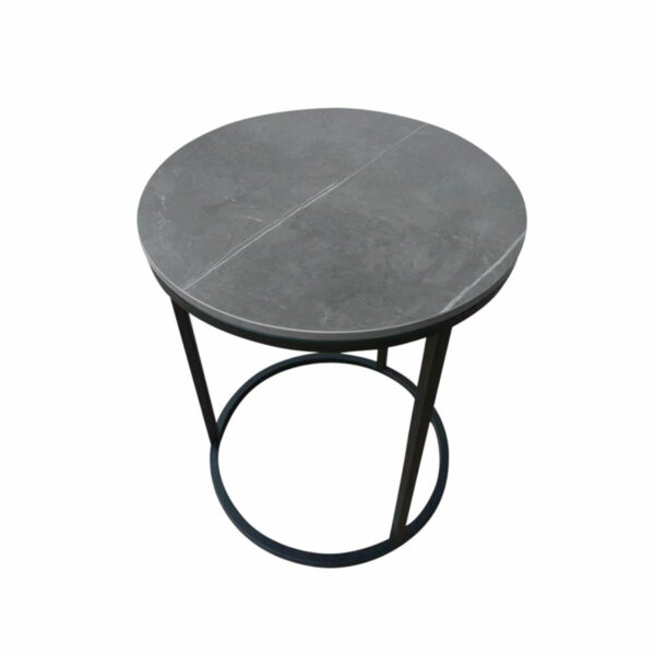 Artemis Round Lamp Table | Fully Assembled Grey