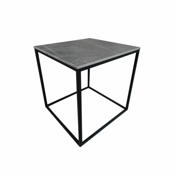 Artemis Square Lamp Table | Fully Assembled Grey