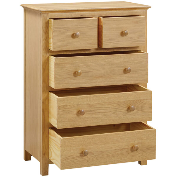 Emperor Oak 2 Over 3 Chest | Fully Assembled