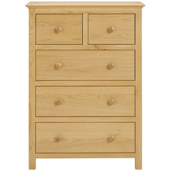 Emperor Oak 2 Over 3 Chest | Fully Assembled