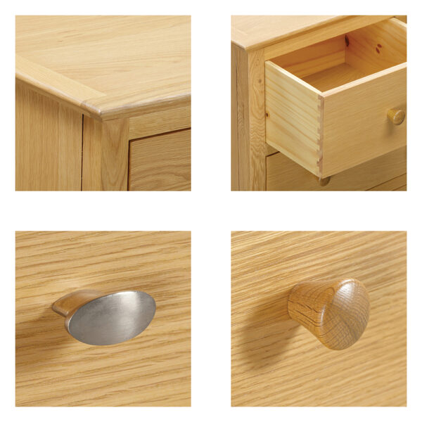Emperor Oak 2 Over 3 Chest | Fully Assembled