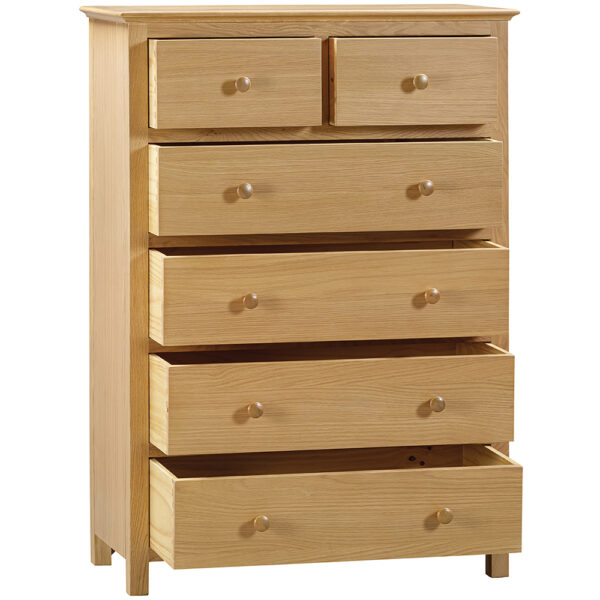 Emperor Oak 2 Over 4 Chest | Fully Assembled