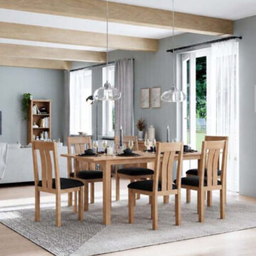 Arland Natural Oak Extending Dining Table | 160-200cm
