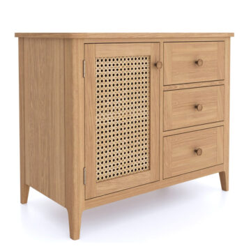 Harveston Natural Oak 1 Door 3 Drawer Standard Sideboard | Assembled | Clearance