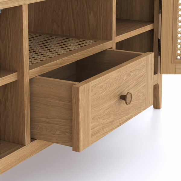 Harveston Natural Oak Wide TV Unit | Fully Assembled