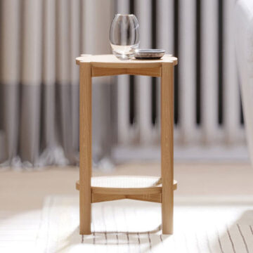 Harveston Natural Oak Round Side Table | Assembly Required