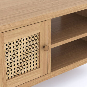 Harveston Natural Oak 1 Door TV Unit 86cm | Assembled
