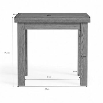 Bywell Waxed Oak Extending Dining Table | 4 Seater | 85-170cm