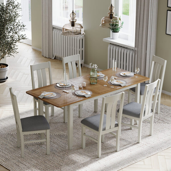 Arland Grey Painted Dining Chair | Fully Assembled