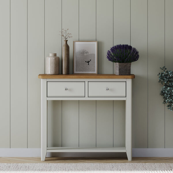 Arland Grey Painted Console Table | Fully Assembled