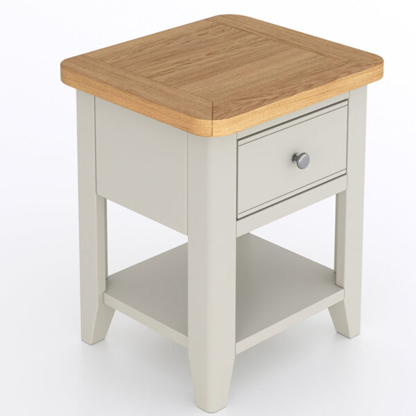 Arland Grey Painted Lamp Table | Bedside Table | Fully Assembled