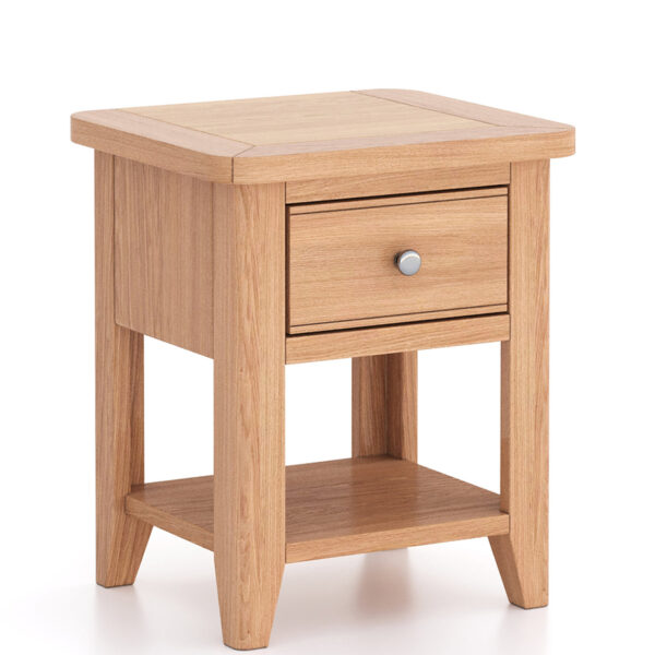 Arland Natural Oak Lamp Table | Bedside Table | Fully Assembled