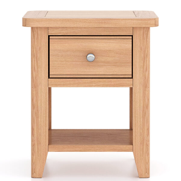 Arland Natural Oak Lamp Table | Bedside Table | Fully Assembled