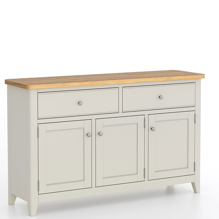 Arland Grey Painted Large Sideboard Fully Assembled Oak World