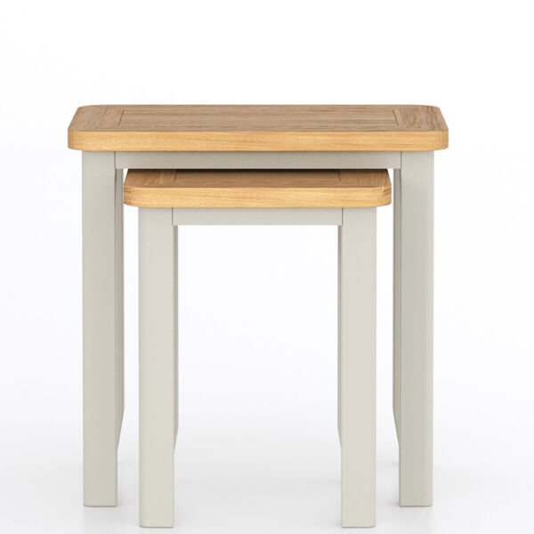 Arland Grey Painted Nest of 2 Tables | Fully Assembled