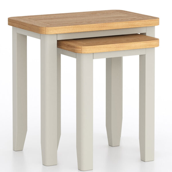 Arland Grey Painted Nest of 2 Tables | Fully Assembled